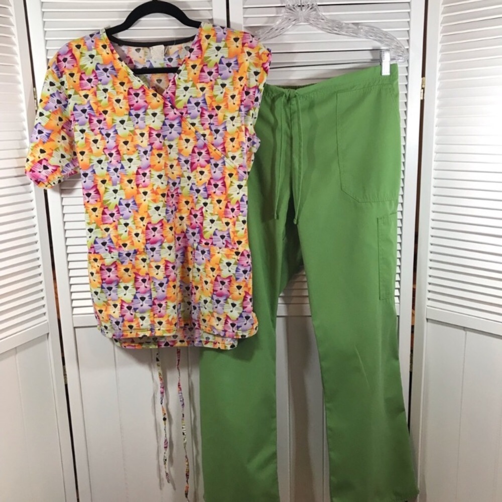 adorable cat scrub set xs